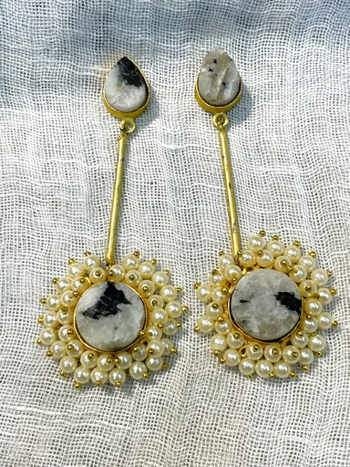 Gold Tone White Stone w/Butterfly Earrings (copy)
