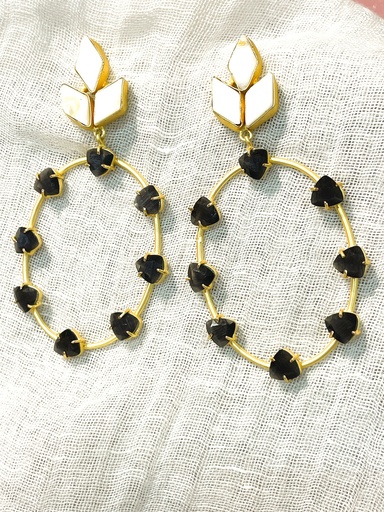 Golden Peach Stone Earrings (copy)
