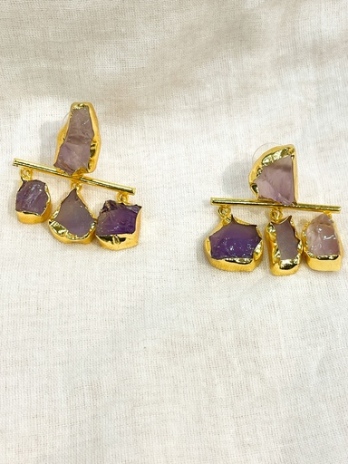 Golden Peach Stone Athena Earrings (copy)