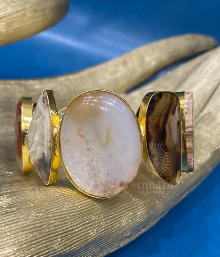 Blue Chalcedony Wrist Cuff Bangle (copy)