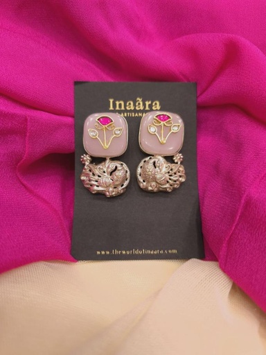 Lotus & Peacock Statement Earrings