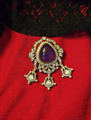 Shafiq Brooch-Amethyst