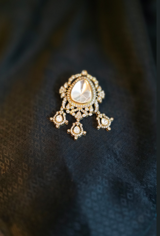 Shafiq Brooch-White