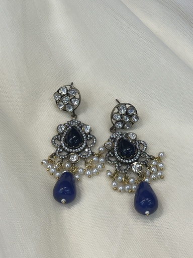 Blue Pearl Dangle Earrings