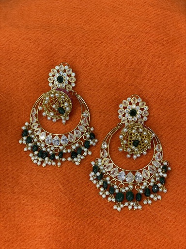 Crescent-Shaped Chandbali Earrings