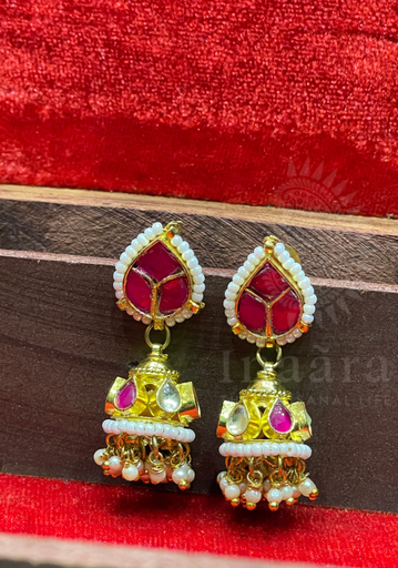 Gold-Toned Jhumka Earrings