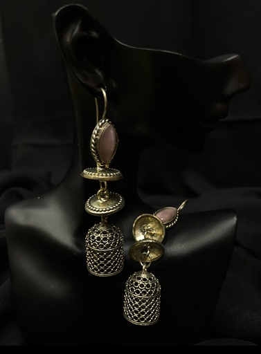 Silver&Pearl Ethnic Dangler Earrings (copy)