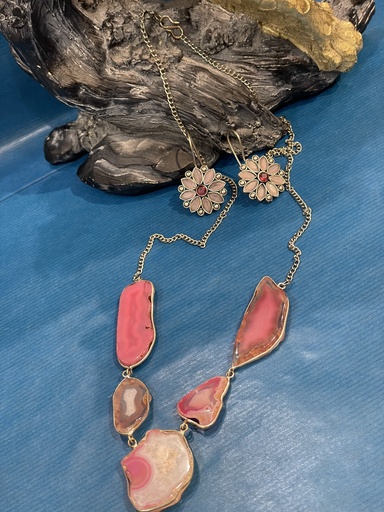 Pink Crystal Moon Necklace (copy)