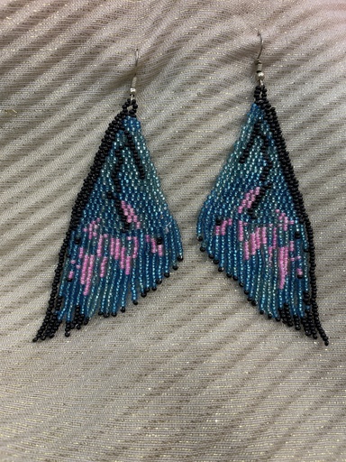 Butterfly Wing Beaded Earring