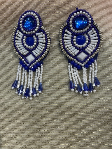 Handmade Peacock Beaded Sequins Earring (copy)