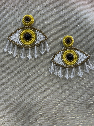 Handcrafted Beaded Evil Eye Earrings