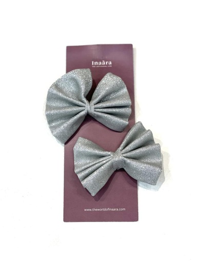 Glittered Bow Hair Clips- Pink (copy)