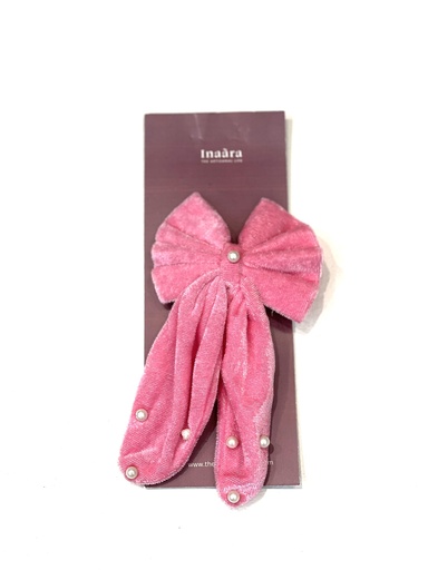 Glittered Bow Hair Clips- Gray (copy)