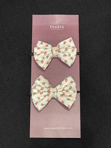 Pigtail Hair Bows- Silver (copy)