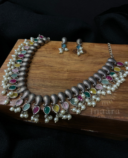 Green Kemp Choker Set w/ Pearls (copy)