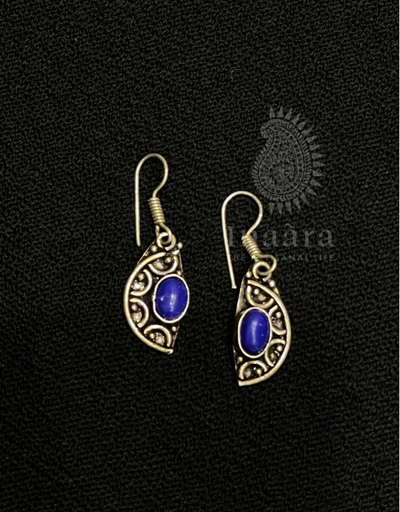 Cowrie Shell Hoop Earrings- Blue/White (copy)