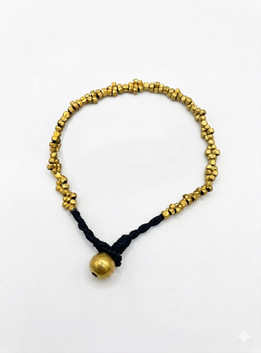 Handcrafted Dhokra Flower Brass Anklet