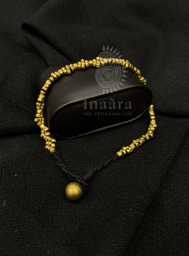 Handcrafted Dhokra Flower Brass Anklet