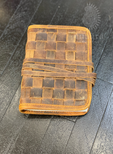Woven Leather Handmade Paper Journal