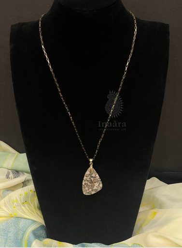 Agate Slice Necklace- Blue (copy)