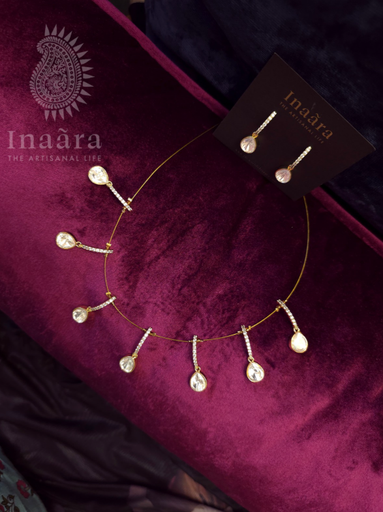 White & Grey Pearls Choker Set (copy)