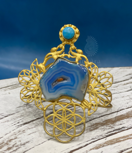 Agate Slice Handcuff