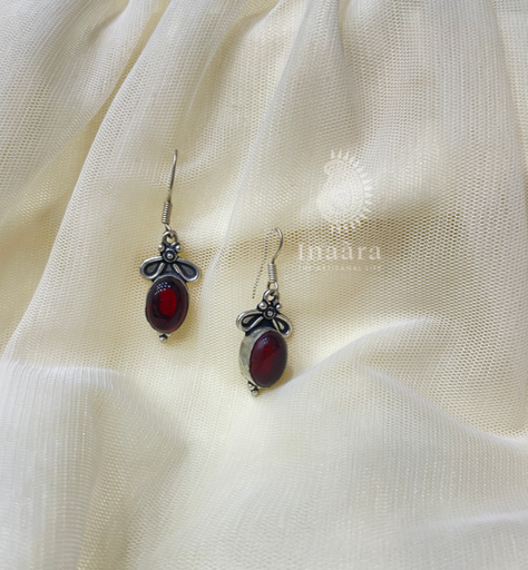 Semi-Precious Natural Stone Earring- Ruby