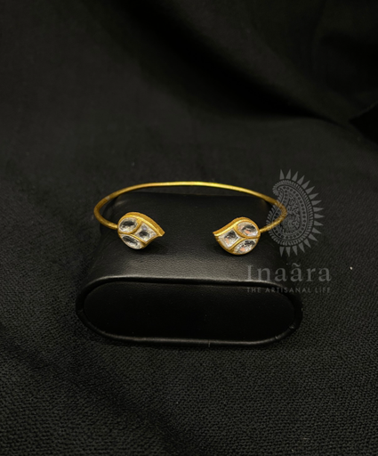 Handcrafted Leaf Motif Wrist Cuff