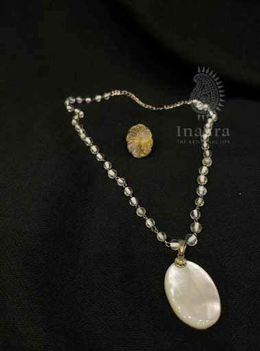 Pearl Pendant Necklace w/ Ring