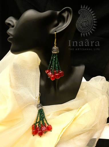 Polki Emerald&Sapphire Stone Pendant Necklace Set (copy)