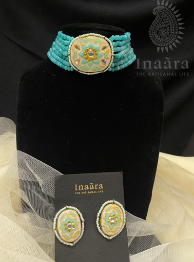 Victorian Kundan Choker Necklace Set