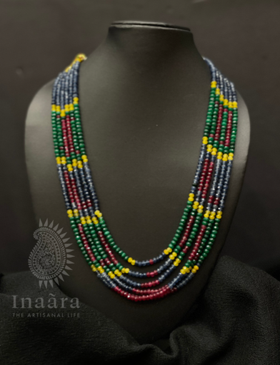 Multi Strand Beaded Colorful Necklace