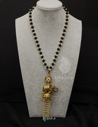 Beaded Crystal Elephant Necklace
