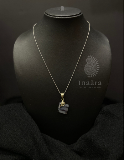 Black Onyx Gemstone Pendant Necklace