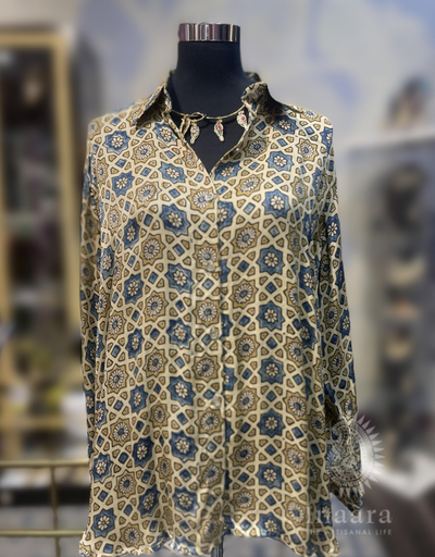 Block Printed Full Sleeves-Black Floral (copy)