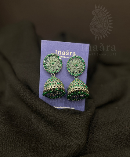 Jhumka Earring-Green