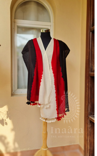 Bhujodi Three Shade- Red, Black, White