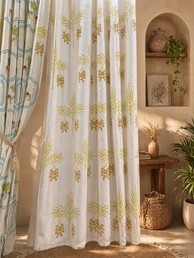 Caravan Curtain Date Palm Solid
