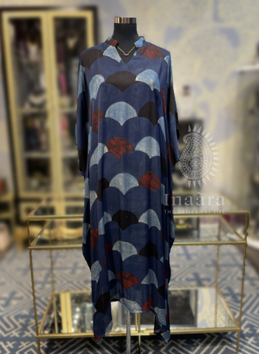 Aakifa Kaftan- Navy Blue