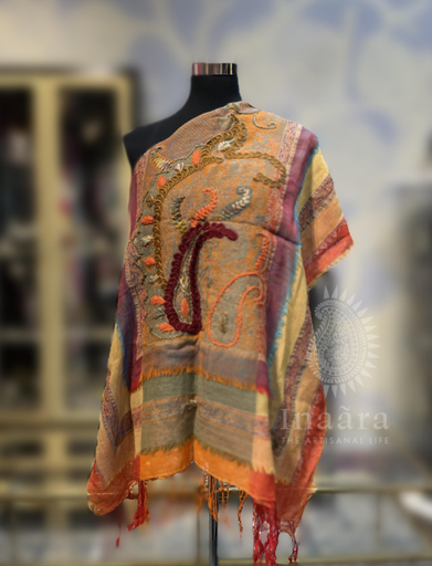 Boiled Wool Shawl-Sky Blue (copy)