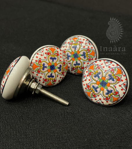Ceramic Cabinet/Doorknob-Orange