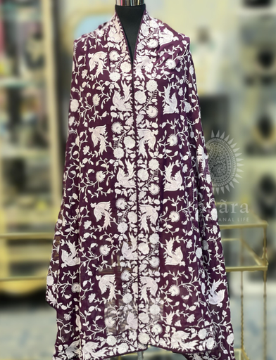 Parsi Gara Dupatta- Purple