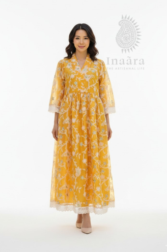 Chanderi Silk Dress- Green (copy)