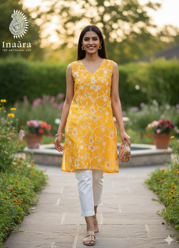 Meena Tunic Top-Orange